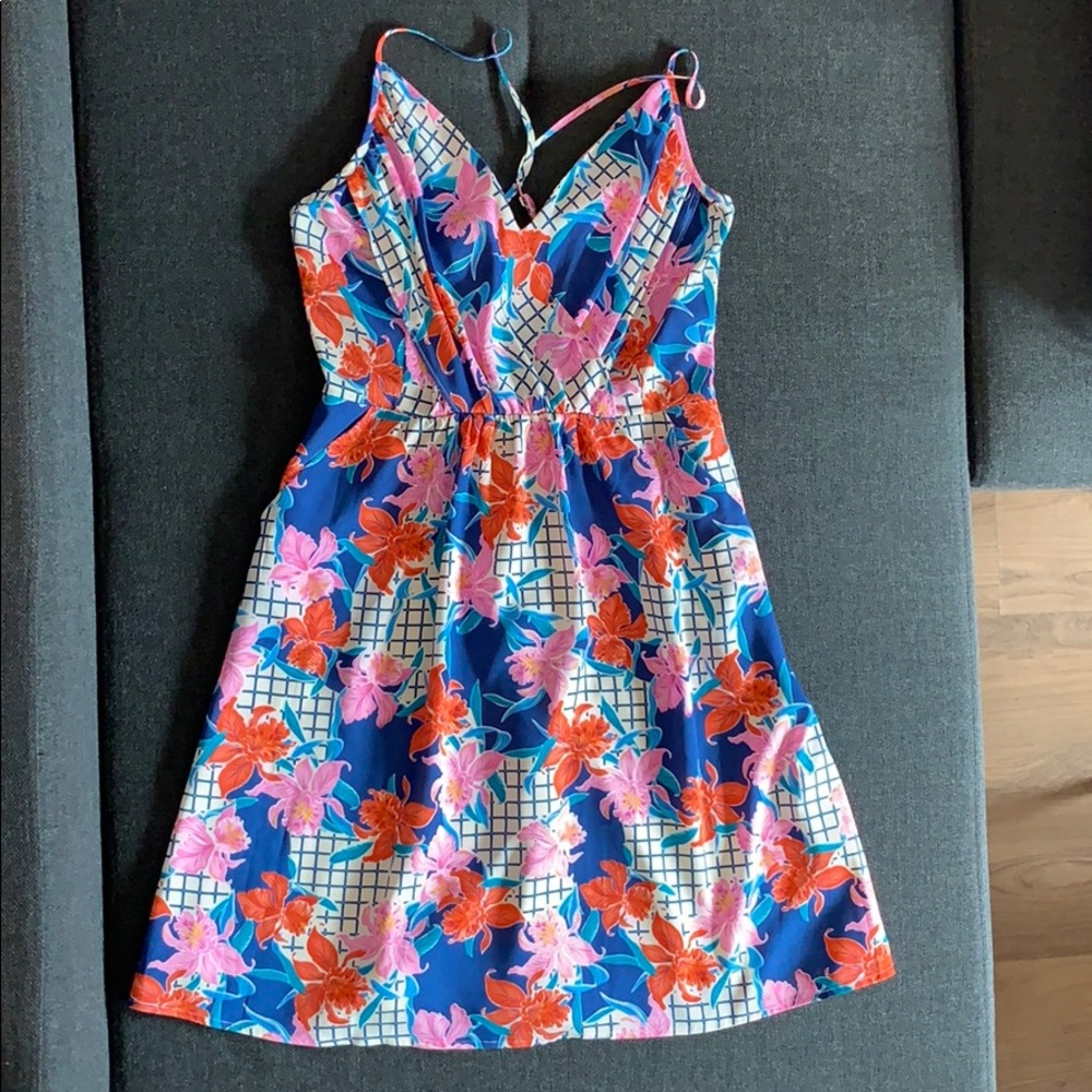 Yumi Kim XS blue patterned dress- super fun!